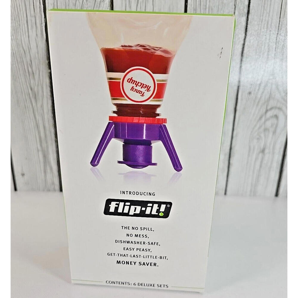 Flip-It Bottle Cap System Money Saver No Spill or Mess Missing 2 Pieces